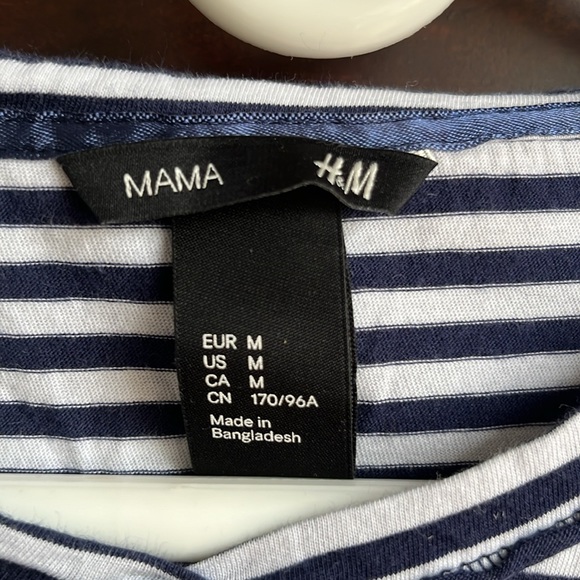 H&M Striped Henley Maternity Top - Picture 8 of 9